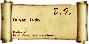 Dugár Iván névjegykártya