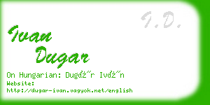 ivan dugar business card